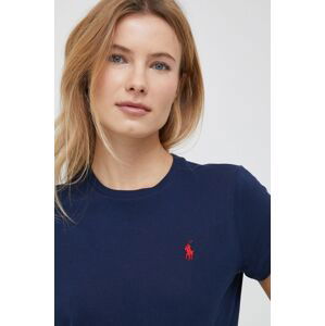 Bavlněné tričko Polo Ralph Lauren tmavomodrá barva