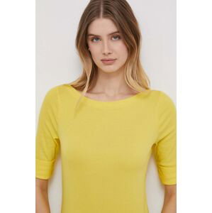 Tričko Lauren Ralph Lauren žlutá barva