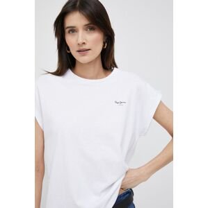 Bavlněné tričko Pepe Jeans Bloom bílá barva