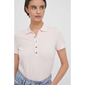 Polo tričko Lauren Ralph Lauren růžová barva