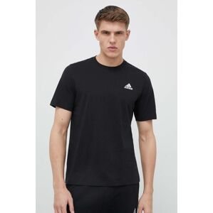 Bavlněné tričko adidas černá barva, IC9282