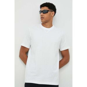 Bavlněné tričko adidas bílá barva, s aplikací, IC9788