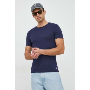 Bavlněné tričko Polo Ralph Lauren 3-pack tmavomodrá barva