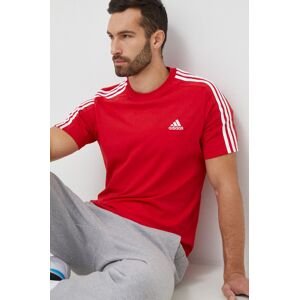 Bavlněné tričko adidas červená barva, IC9339
