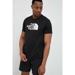Sportovní tričko The North Face Reaxion Easy černá barva, s potiskem