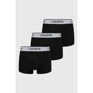 Boxerky Lacoste (3-pack) pánské, černá barva