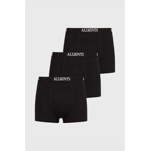 Boxerky AllSaints (3-pack) pánské, černá barva