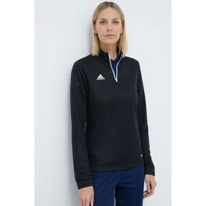 Tréninková mikina adidas Performance Entrada 22 H57541 dámská, černá barva, hladká, H57541