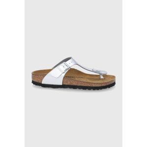 Dětské žabky Birkenstock stříbrná barva