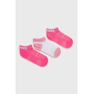 Dětské ponožky Skechers (3-pack) fialová barva