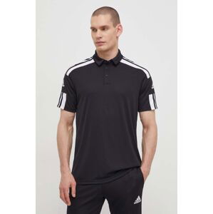 Tréninkové polo tričko adidas Performance Squadra 21 černá barva, s potiskem, GK9556