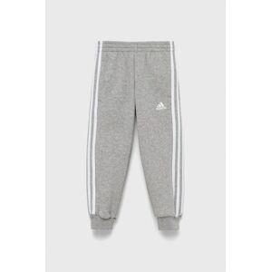 Dětské kalhoty adidas Performance H65793 šedá barva, s aplikací