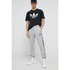 Kalhoty adidas GM1091 pánské, šedá barva, s aplikací