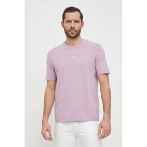Tričko BOSS BOSS ORANGE fialová barva