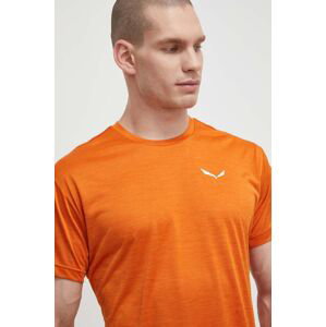Sportovní triko Salewa Puez Melange Dry oranžová barva, 00-0000026537
