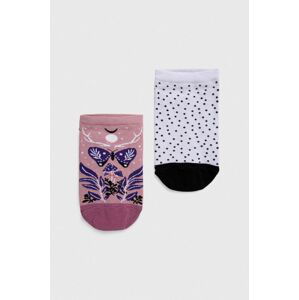 Ponožky Medicine 2-pack dámské, růžová barva