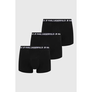 Boxerky Karl Lagerfeld 3-pack pánské, černá barva