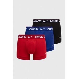 Boxerky Nike 3-pack pánské, červená barva