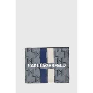 Peněženka Karl Lagerfeld šedá barva