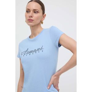 Bavlněné tričko Armani Exchange tyrkysová barva, 8NYT91 YJG3Z NOS
