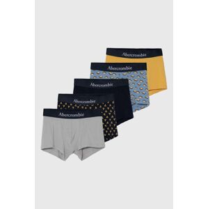 Dětské boxerky Abercrombie & Fitch 5-pack žlutá barva