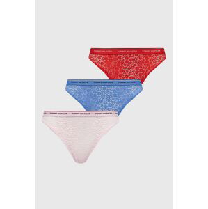 Tanga Tommy Hilfiger 3-pack červená barva, UW0UW04896