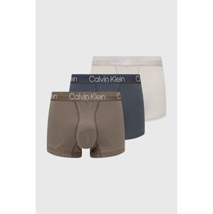 Boxerky Calvin Klein Underwear 3-pack pánské, zelená barva, 000NB2970A