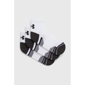Ponožky Under Armour 3-pack pánské, bílá barva, 1379510