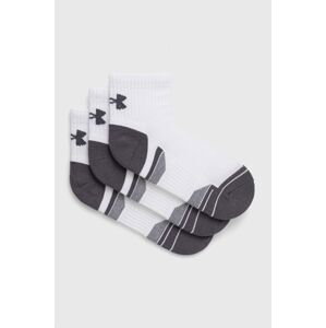 Ponožky Under Armour 3-pack pánské, bílá barva, 1379528