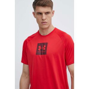 Tréninkové tričko Under Armour červená barva, s potiskem, 1380785