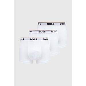 Boxerky BOSS 3-pack pánské, bílá barva, 50475274