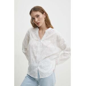 Bavlněná košile Answear Lab bílá barva, relaxed