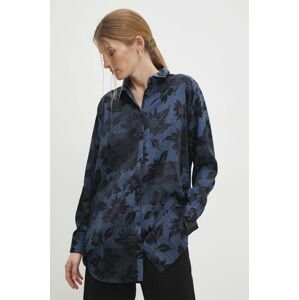 Košile Answear Lab dámská, tmavomodrá barva, regular, s klasickým límcem