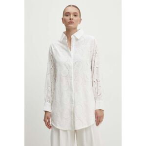 Košile Answear Lab dámská, bílá barva, relaxed, s klasickým límcem