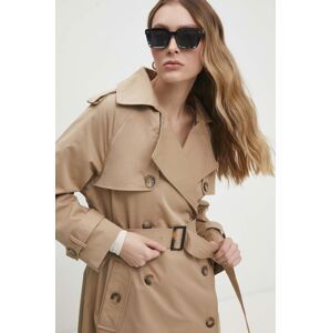 Trench kabát Answear Lab dámský, hnědá barva, přechodný, oversize