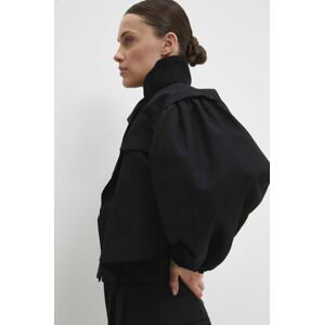 Bavlněná bunda Answear Lab černá barva