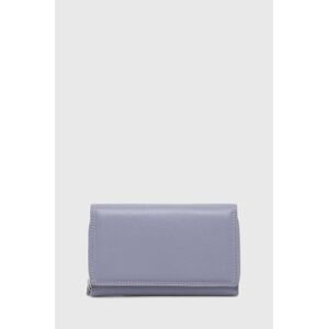 Kožená peněženka Answear Lab fialová barva