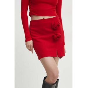 Sukně Answear Lab červená barva, mini, áčková