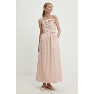 Šaty Answear Lab růžová barva, maxi