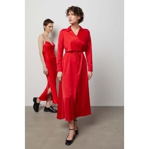 Šaty Answear Lab červená barva, maxi, oversize
