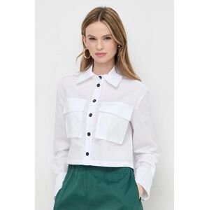 Košile Liviana Conti dámská, bílá barva, relaxed, s klasickým límcem