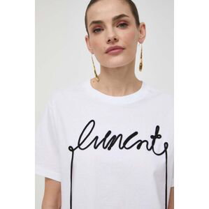 Bavlněné tričko Liviana Conti bílá barva