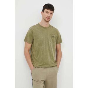 Bavlněné tričko Bomboogie zelená barva, TM8554TJIS4