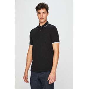 Bavlněné polo tričko Armani Exchange černá barva, hladké, 8NZF75 Z8M5Z