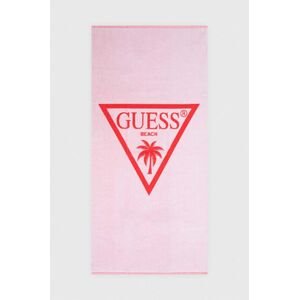 Dětský bavlněný ručník Guess červená barva