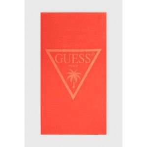 Bavlněný ručník Guess oranžová barva, E4GZ03 SG00L