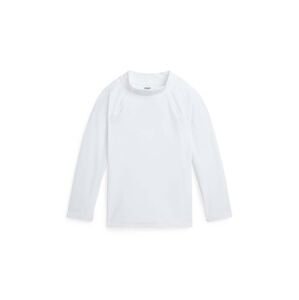 Plavecké tričko s dlouhým rukávem Polo Ralph Lauren bílá barva