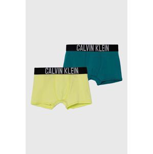 Dětské boxerky Calvin Klein Underwear 2-pack zelená barva