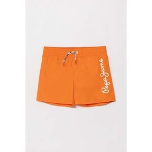 Dětské plavkové šortky Pepe Jeans LOGO SWIMSHORT oranžová barva