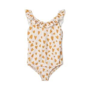 Jednodílné dětské plavky Liewood Kallie Printed Swimsuit žlutá barva